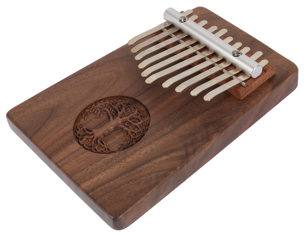 Meinl Sonic Energy Solid Kalimba  10 Notes  Black Walnut  Tree of Life