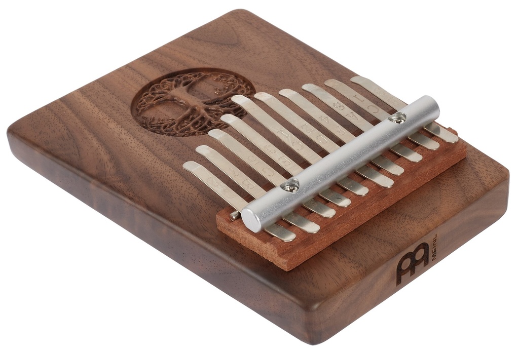 Meinl Sonic Energy Solid Kalimba  10 Notes  Black Walnut  Tree of Life
