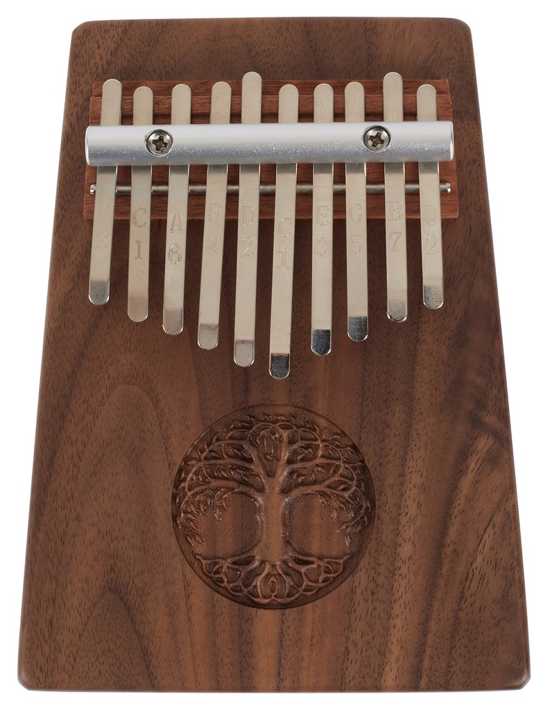 Kalimba  10 Notes  Black Walnut  Tree of Life