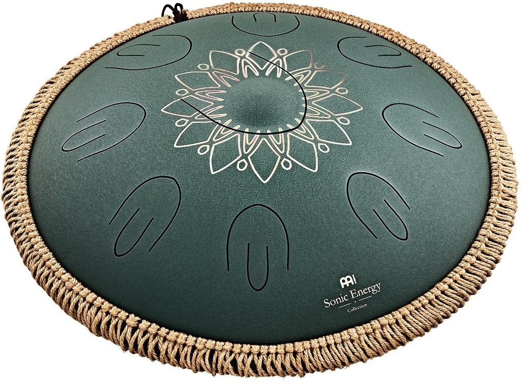Octave Steel Tongue Drum - 16" - F# Minor - 9 Notes - 432 Hz (Dark Green)
