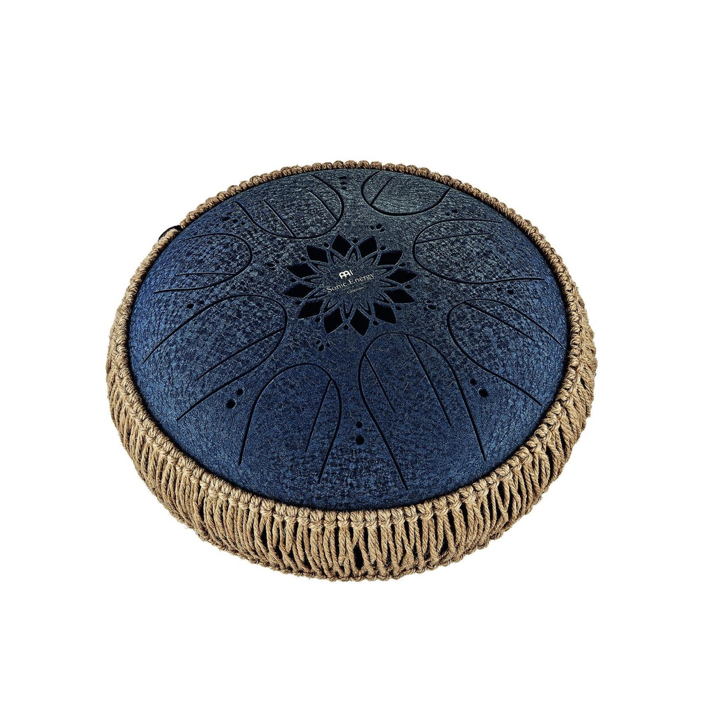Medium Octave Steel Tongue Drum - 10" - G Minor - 8 Notes - 432 Hz (Blue)