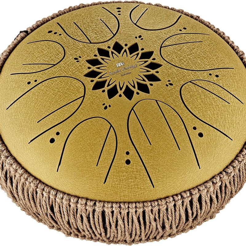 Medium Octave Steel Tongue Drum - 10" - C Major - 8 Notes - 432 Hz (Gold)